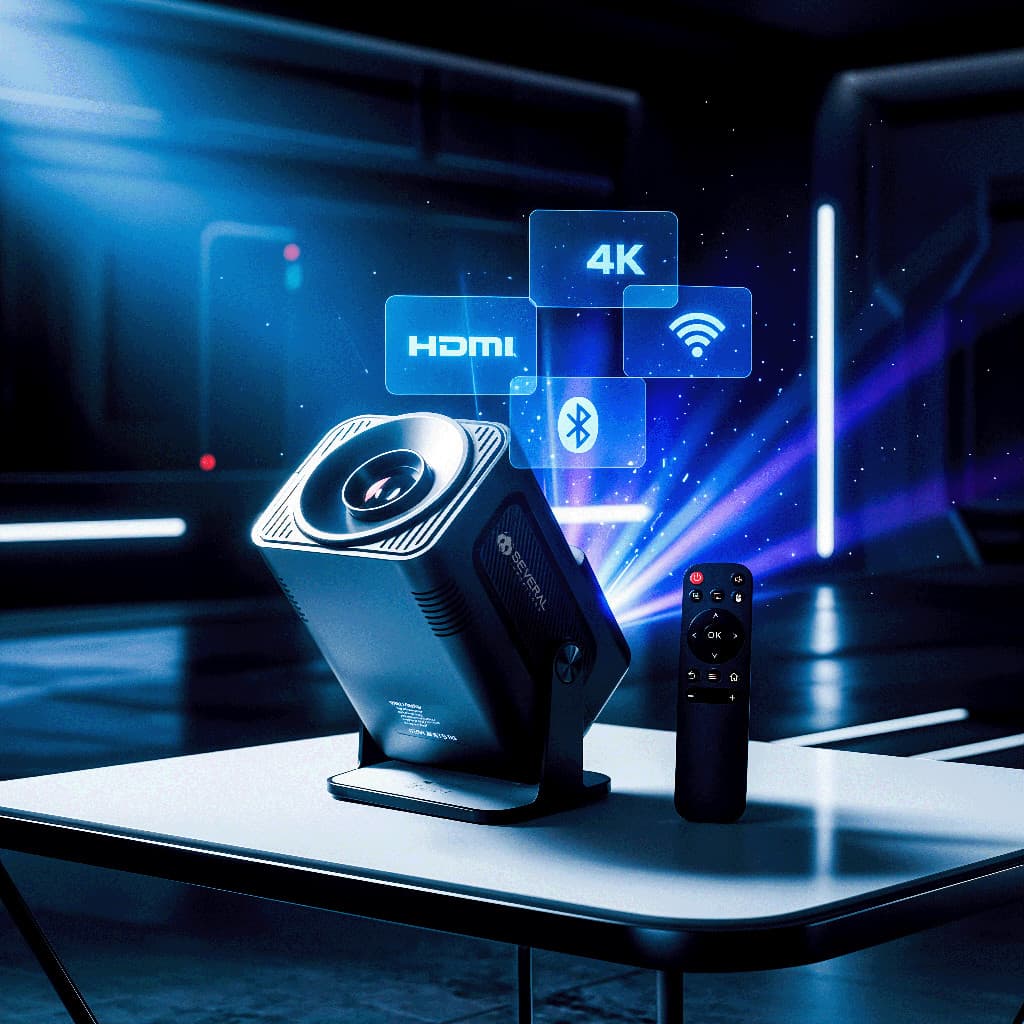 Projetor Smart Portátil Hy 320 Full Hd 4k Bluetooth Wifi Cor Branco Android 11.0 5g Tv Cinema Em Casa Several Importados