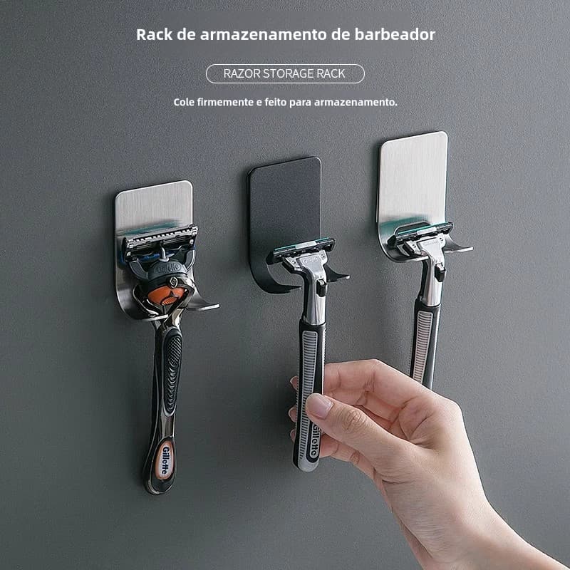 Kit 1/2/3 Suporte Para Parelho De Barbear Lamina Gillette Gilete Prestobarba