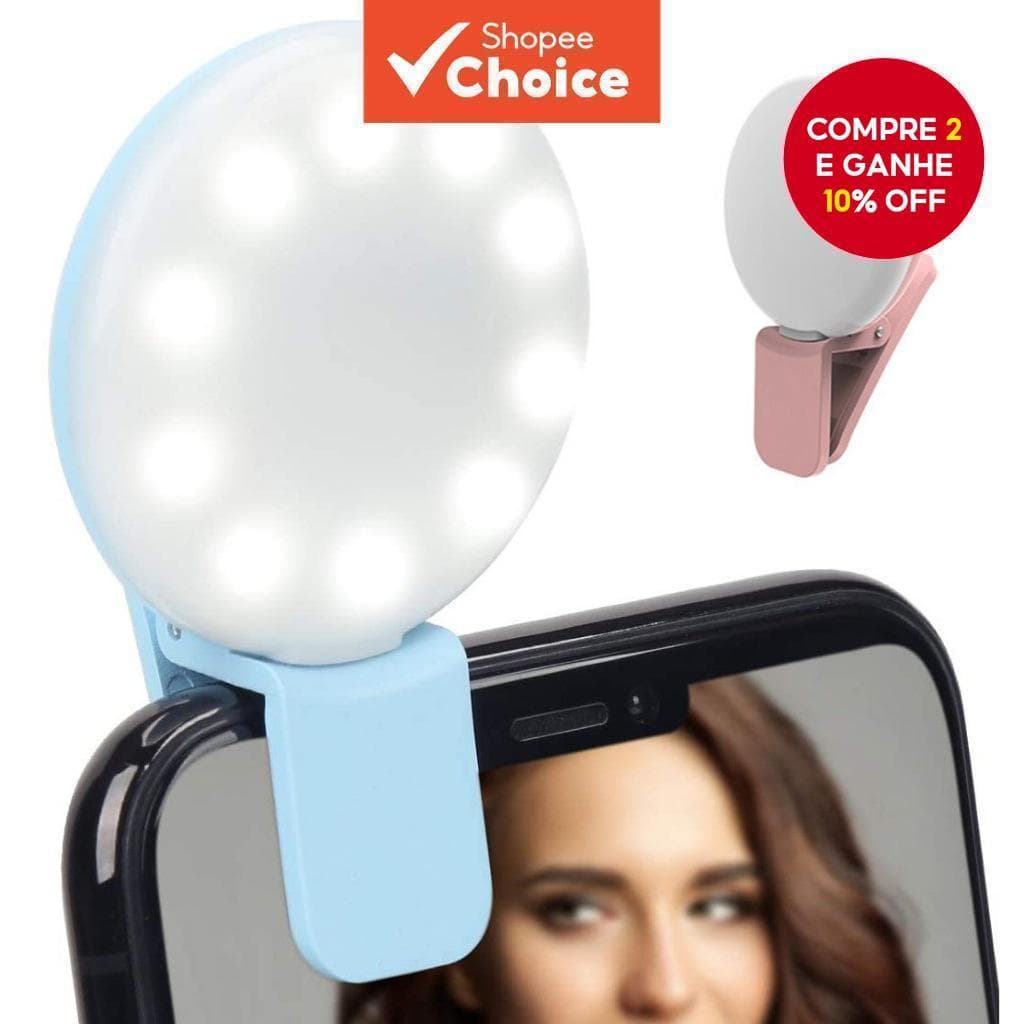 Mini Ring Light Luz Para Selfie E Fotos Flash Mobile Blogueiras