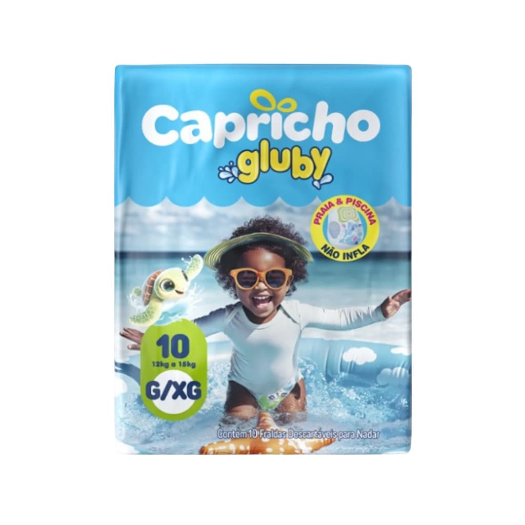 Fralda Capricho Piscina Gluby  G/XG 10UN