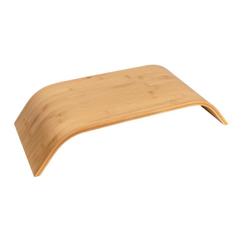 Base em Arco Para Monitor Zinnia, Com Elevacao, Bambu, ZNO-ARC-NT