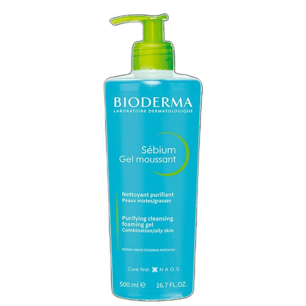 Bioderma Sébium Gel Moussant Gel de Limpeza Antioleosidade de Alta Tolerância 500ml