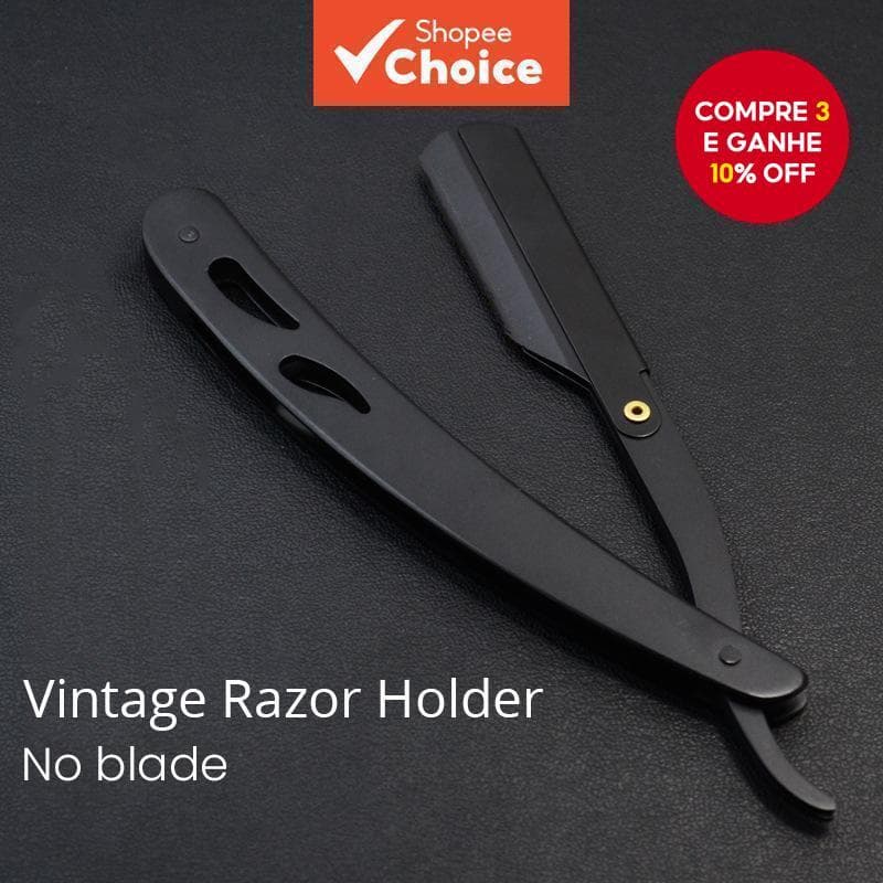 Barbeador Profissional Colorido com Lâmina Afiada em Aço Inoxidável - Navalha Dobrável para Barba