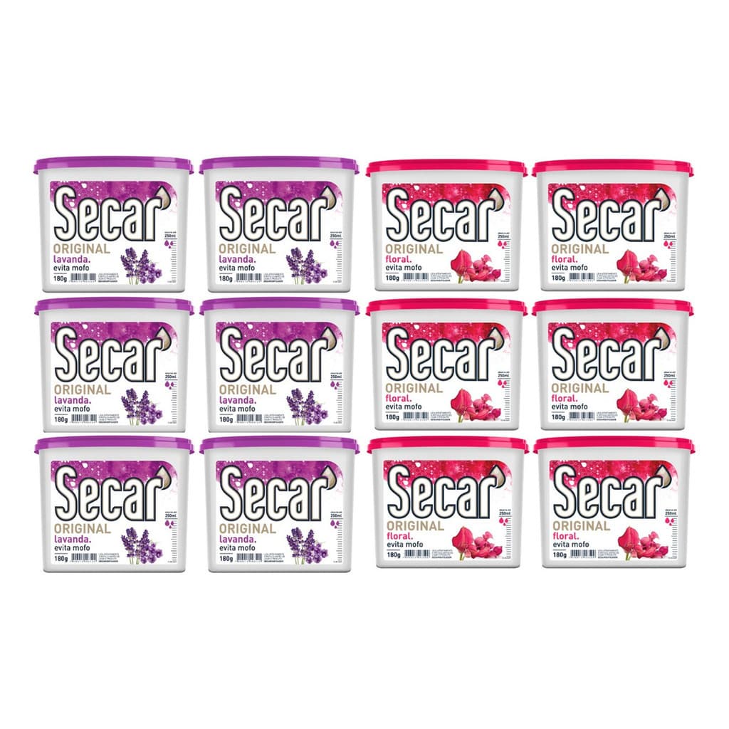 12 unid, Anti Mofo Desumidificador Secar 180g - Guarda Roupas Armários Organização Casa