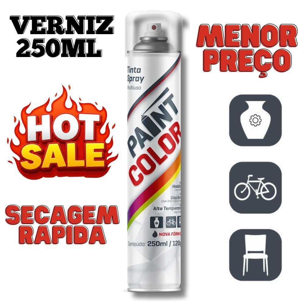 Verniz Spray Multiuso PaintColor 250ml Int/Ext