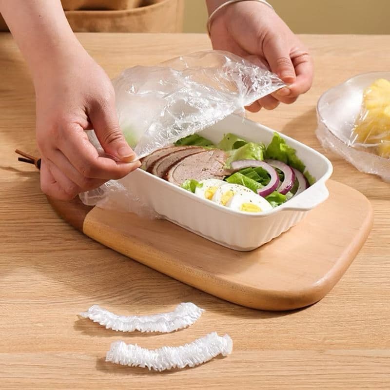 Tampa De Plástico Descartável Para Alimento 100/200/300/400 UNIDADES