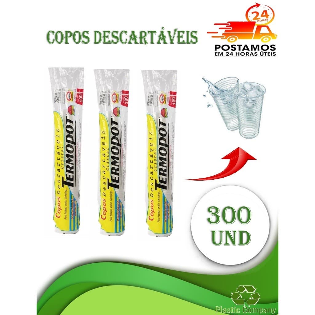 Copo Descartável 200 ml caixa com 300 un