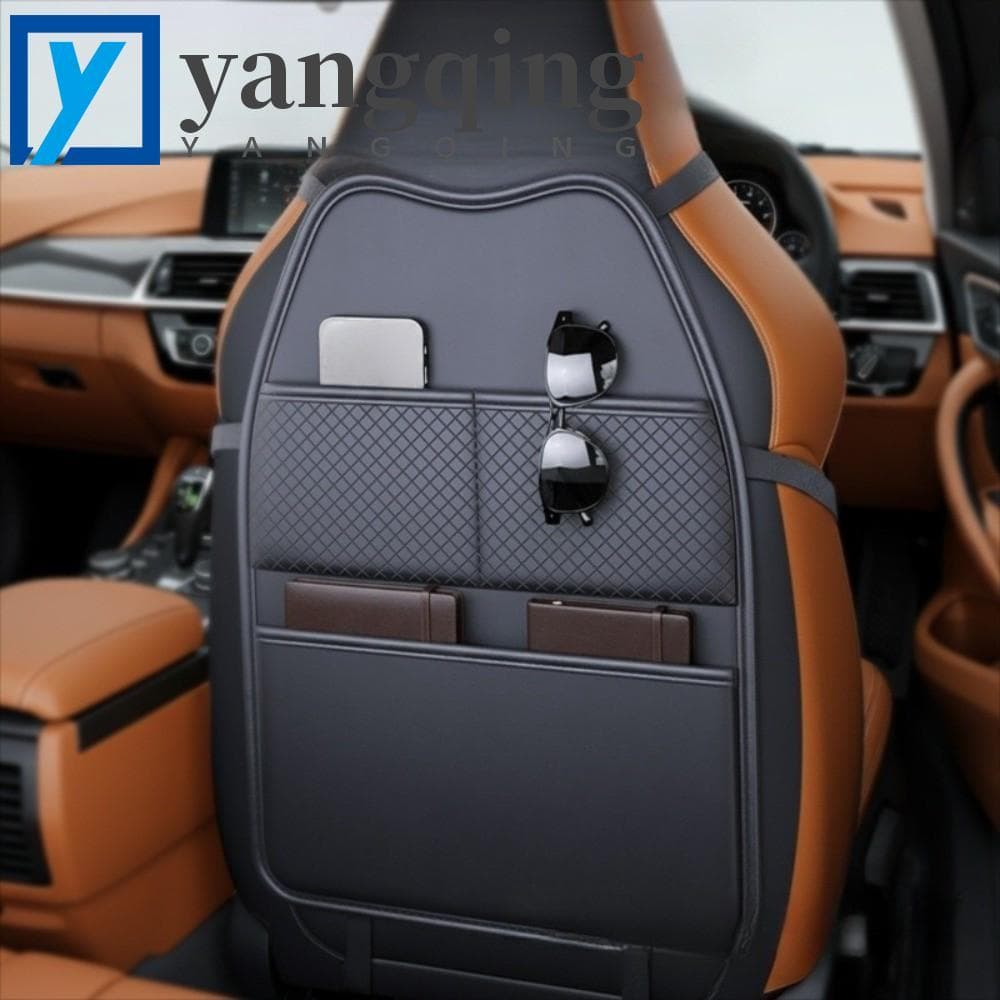 YANGQING Capa De Proteção Para Assento De Carro , Suporte Tablet Com Bolsos Almofada À Prova De Chute Multifuncional