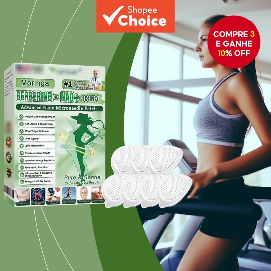  Patch Avançado de Cuidados Corporais 7 unidades - Cuidado com a pele direcionado com Moringa leve, Berberina e NAD+