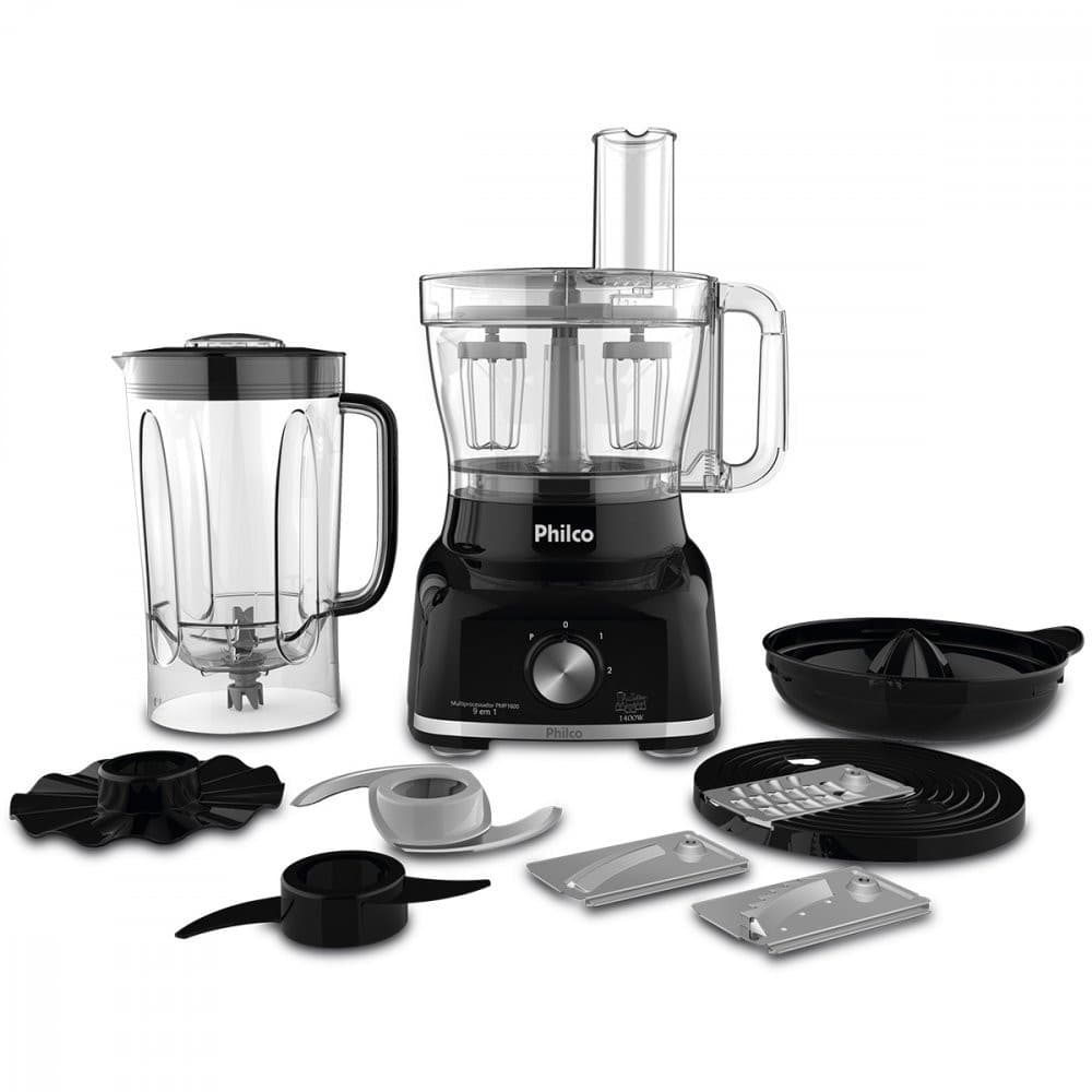 Multiprocessador de Alimentos PMP1600P 9 em 1 com 2 Velocidades Pulsar 1700W Philco