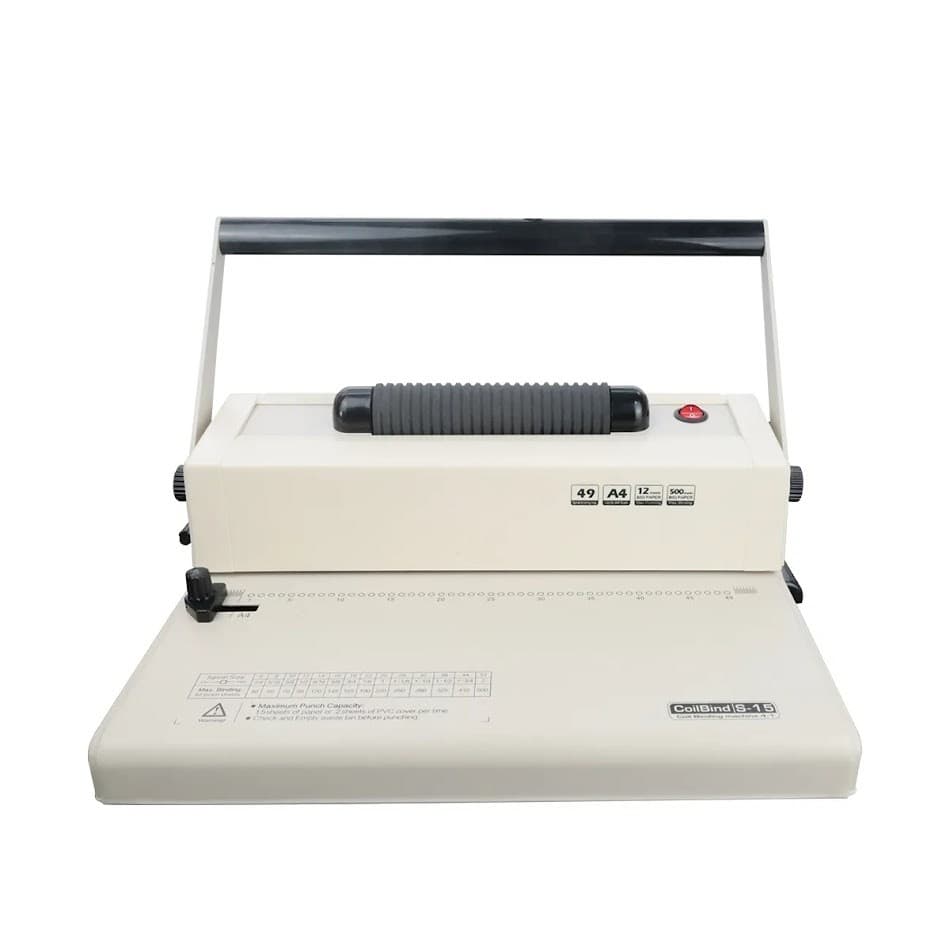 Encadernadora Manual E Colocadora De Espiral Elétrica A4 