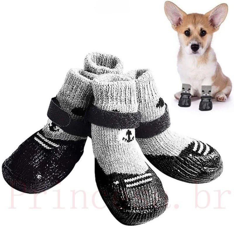 LOVUR Pet Boots Shoes Socks , Meias De Borracha Para Cães Gatos Antiderrapantes À Prova D'água , Com Drawstring Ajustáve