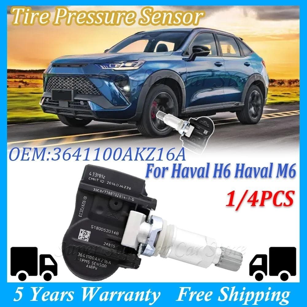 1 Ou 4 PCS TPMS 433MHZ Sistema De Monitoramento De Pressão De Pneus De Carro Sensor Para Great Wall Wingle5 C50 Haval H6
