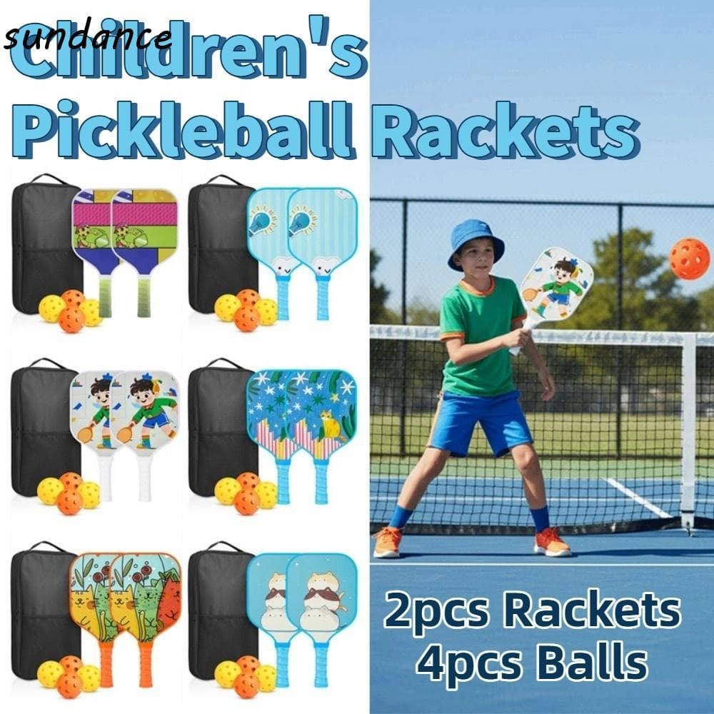 Conjunto De Pickleball Infantil SUNDANCE , Leve E Portátil Jogos De 4 Bolas