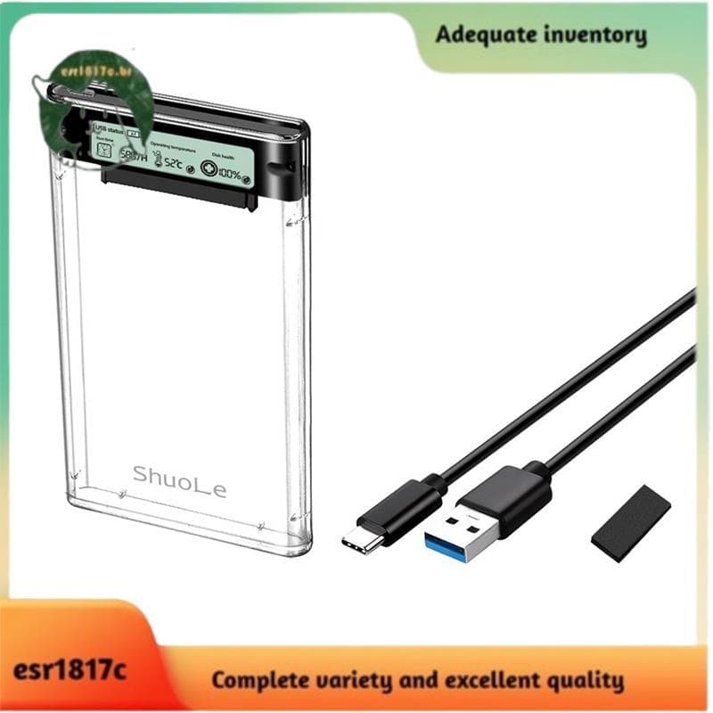 USB3.2 Caso HDD Externo 5Gbps 2.5 Polegada De Disco Rígido Tipo-C SSD Gabinete Armazenamento Para Computador Portátil