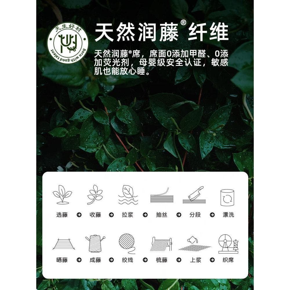 Tapete De Vime Puro Natural Verão 2026 Novo Macio De Seda Gelada Tipo a Mãe E Bebê Grama Doméstico Dobrável