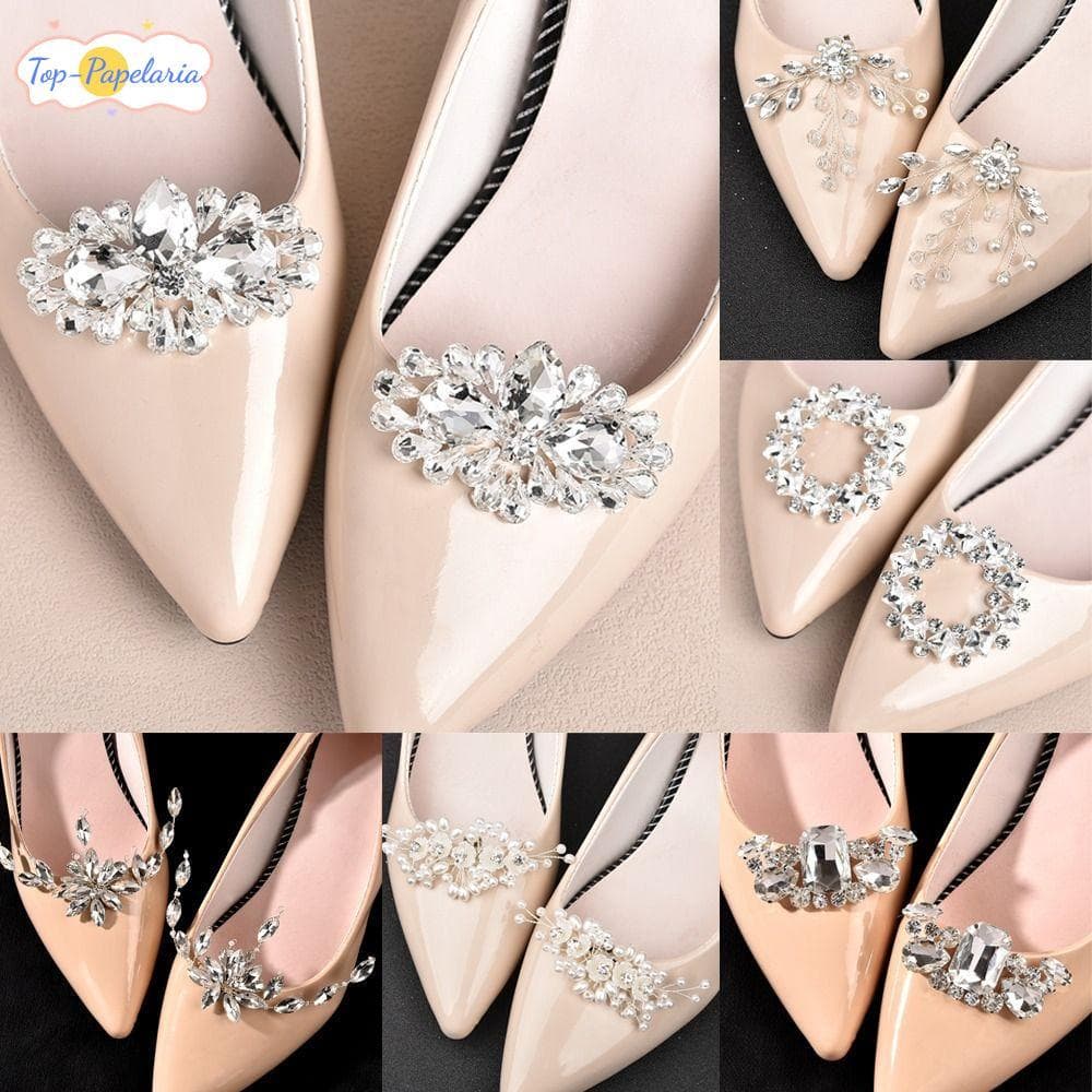 Broche Perfumado Com Clipe De Sapato De Strass , 2 Peças , Fivela De Charme De Noiva De Casamento
