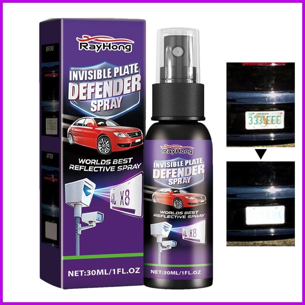 Spray De Número Da Placa De Licença Do Carro 30ml Proteção De Painel Oculto Eficaz Defesa Furtiva Transparente shotallth