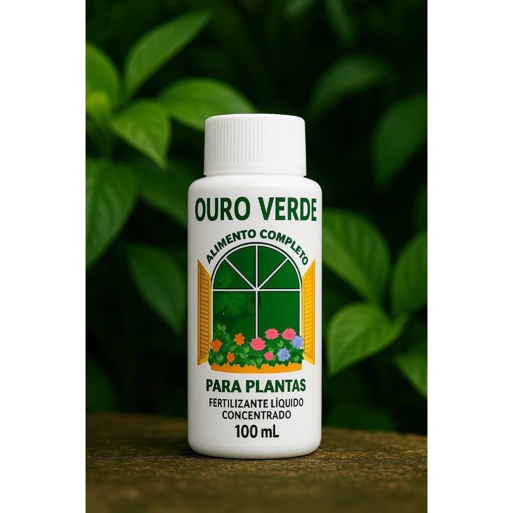 Adubo Fertilizante Líquido Ouro Verde 100ml para Plantas e Flores