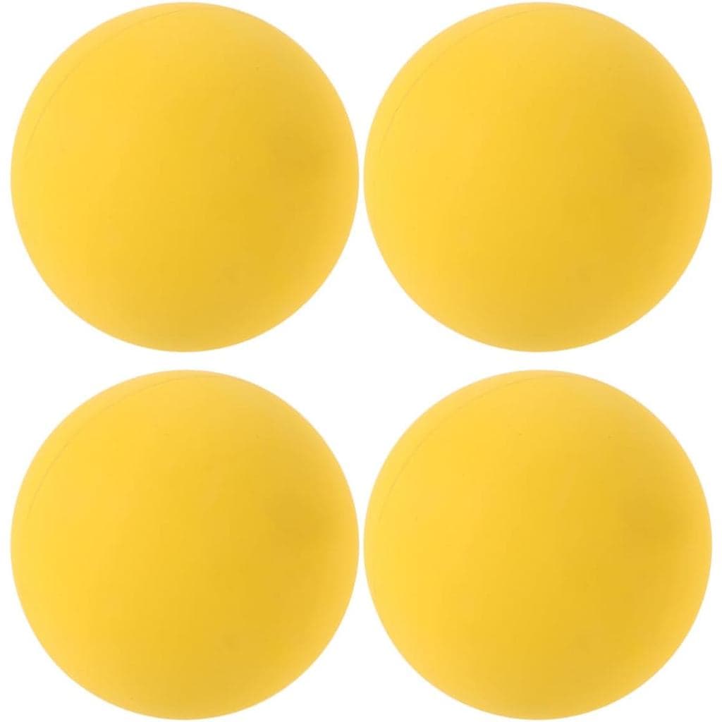 BESTonZON Bolas de Treinamento de Alta Elasticidade 4-Pack 2,17 Polegadas Bolas de Squash de Borracha Amarela com Núcleo