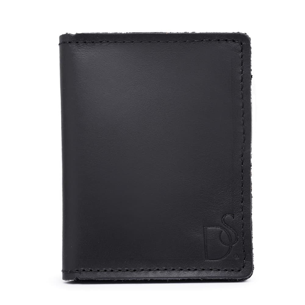 Carteira Masculina Slim em Couro Porta Cartao Vertical Lisa Pequena Portatil Forro Interno