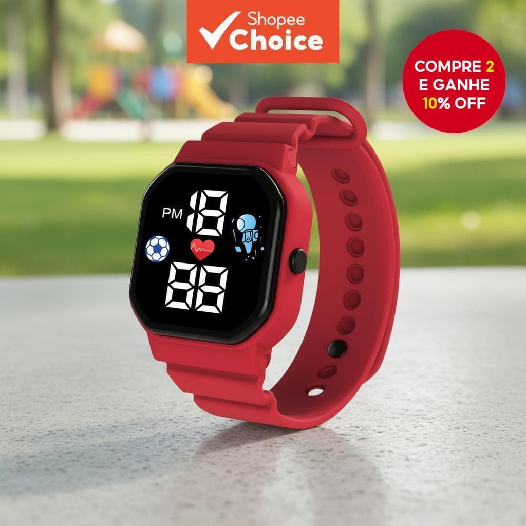  2025 Relógio Digital Infantil com Desenhos Fofos - Relógio de Pulso Esportivo à Prova d'Água para Meninos e Meninas,