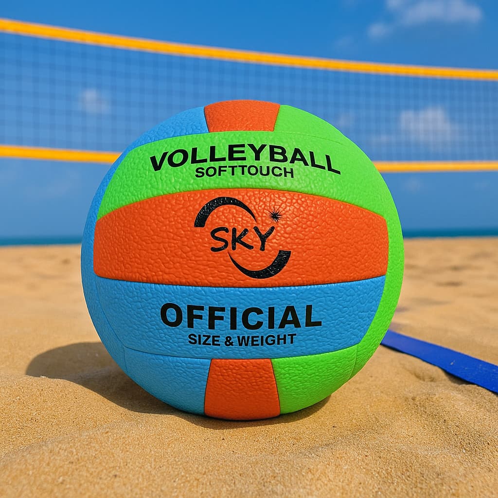 KIT Bola de Vôlei Soft Touch Super Macia para Treino e Jogos Praia e Quadra Cores Neon