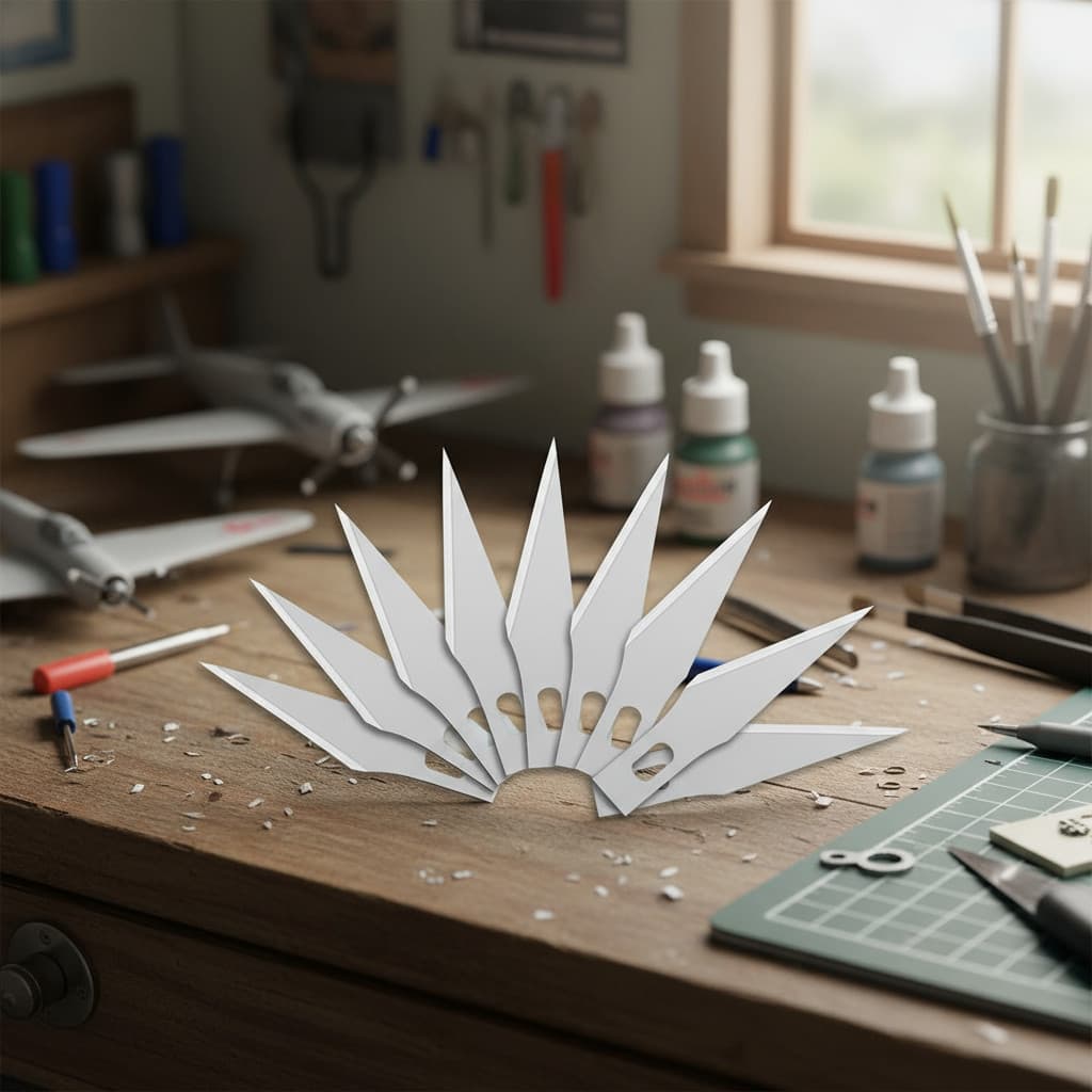 Jogo 10 Laminas Estilete Precisão Bisturi P/ Artesanato Aeromodelismo Corte Nº11 Kst Ellofort