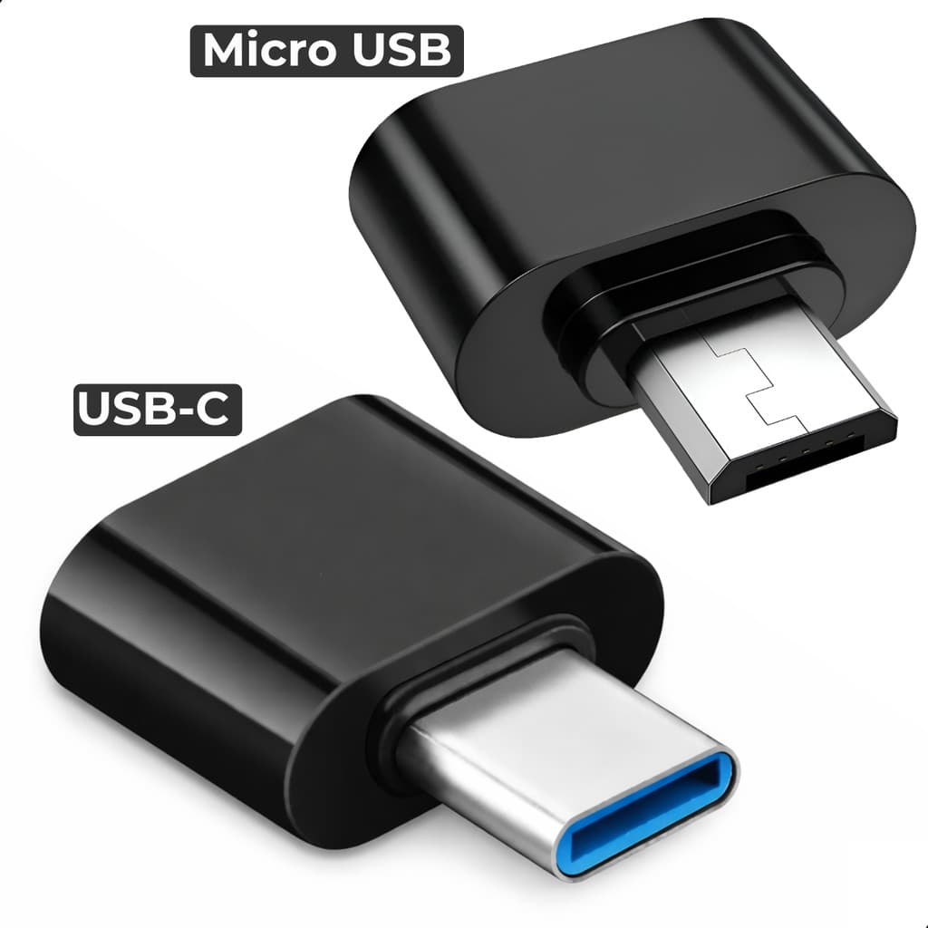 Adaptador OTG Micro USB / USB-C Para Pendrive Android