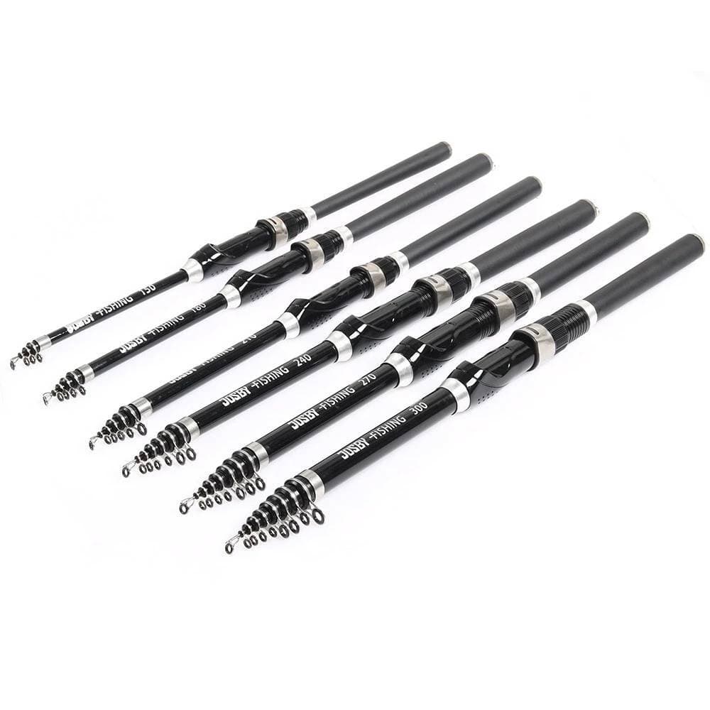 Vara para Molinete Pesca Telescópica Carbono Ultra Light Leve Retratil 1.5 1.8 2.1 2.4 2.7 3M