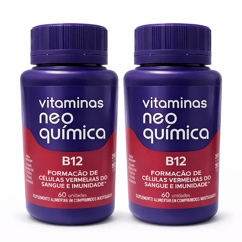Kit 2 Vitamina B12 Neo Química 60 Comprimidos Mastigáveis