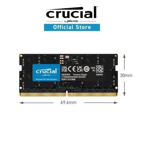 Memória Crucial DDR5 16GB 4800MHz para Notebook