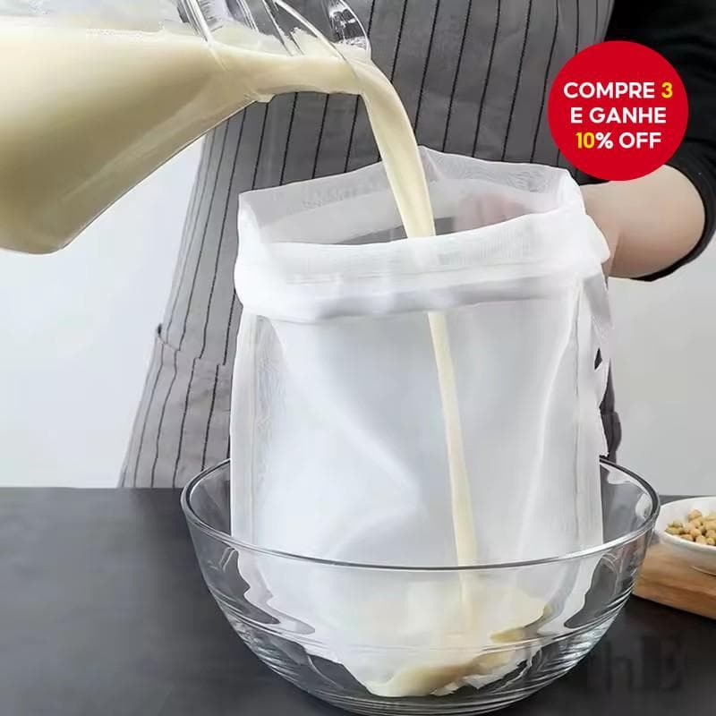 Reutilizável Porca Leite Soja Vinho Chá Café Filtro Saco De Malha Para Alimentos De Cozinha