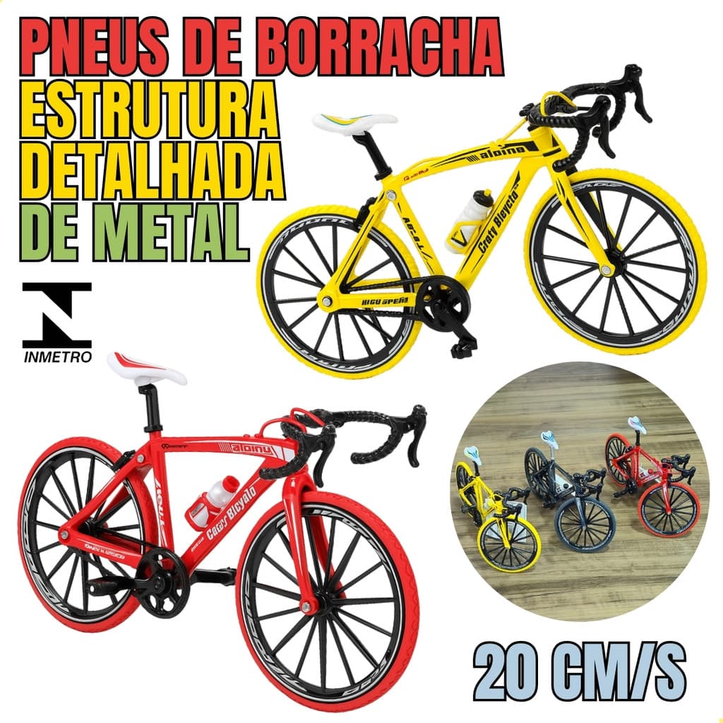 Miniatura Bicicleta Speed 20cm Metal Detalhada – Item Colecionável