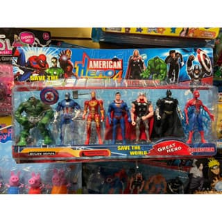 kit cartelado Bonecos Vingadores kit com 7 bonecos Marvel coleção Nova 15 cm Envio em 24 horas