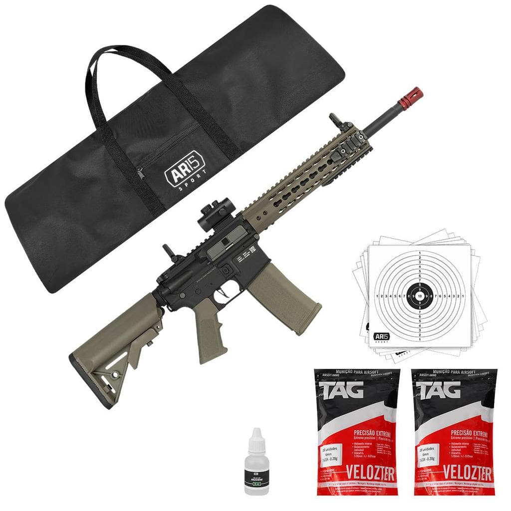 Airsoft M4 6mm SA-F02 Flex AEG Specna Arms Tan + Mira