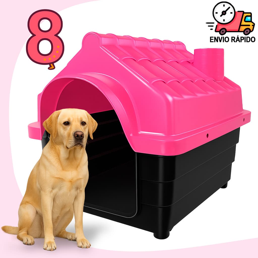 Casinha Plástica Desmontável Cachorros Cães Grande Porte N°8