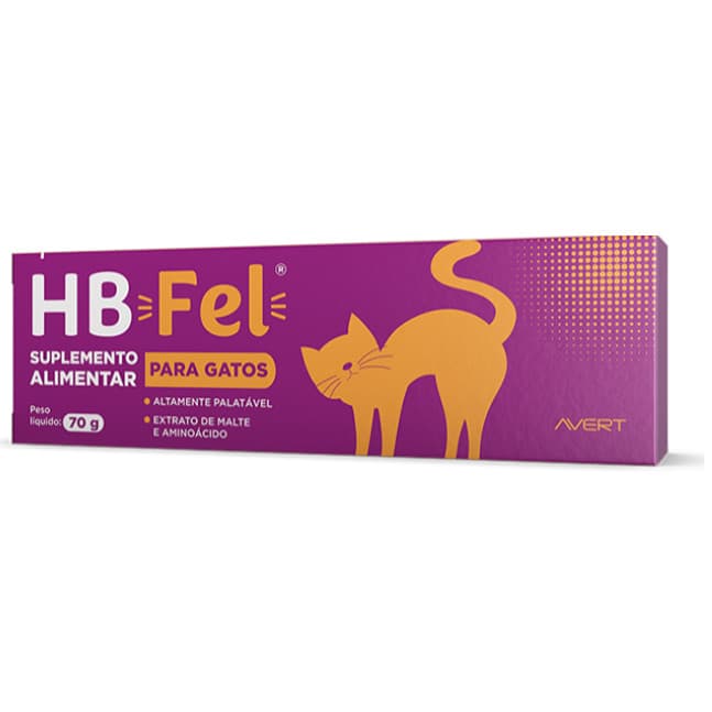 Hb Fel Suplemento Para Gatos Eliminar Bola de Pelos e Auxilio Na Digestão -  Envio Imediato