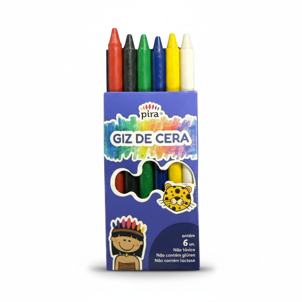 24 cx Mini Giz de Cera 6 Cores P/ Kit Festa Lembrancinha Artesanato Infantil