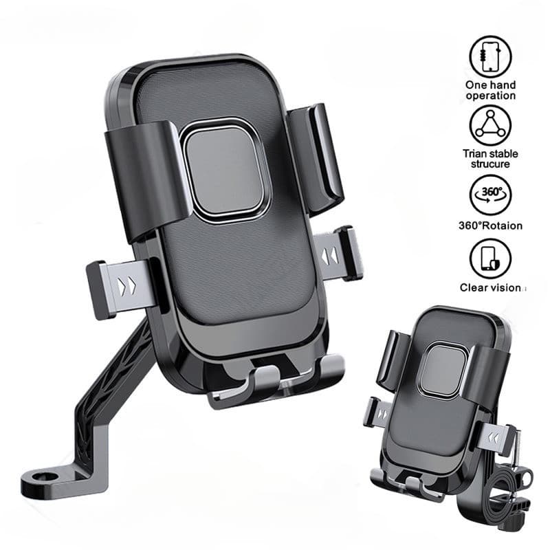 Suporte Para Telefone Motocicleta Bicicleta De Navegação Durante A Equitação Espelho Do Guiador Ajustável Com Rotação De