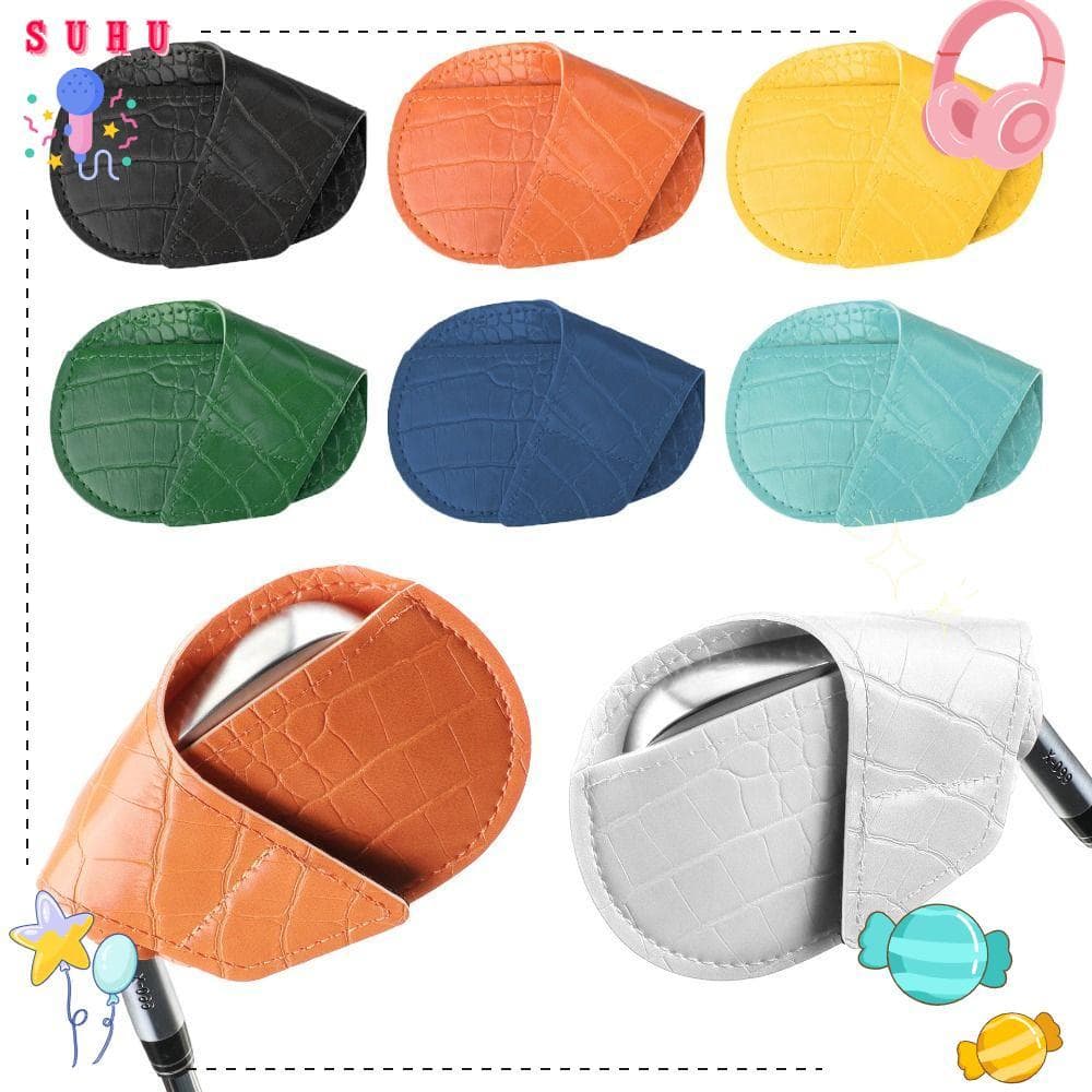 SUHU Capa De Cabeça De Ferro De Golfe , Taco Resistente Ao Desgaste De Couro PU Cunhas À Prova D'água