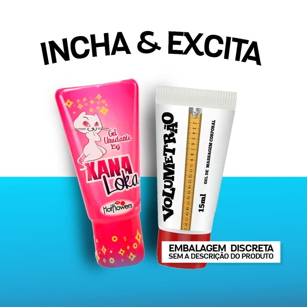 Kit Xana Loka Excitante + Gel Volumetrão Excitante EFEITO Retardante incha Maior