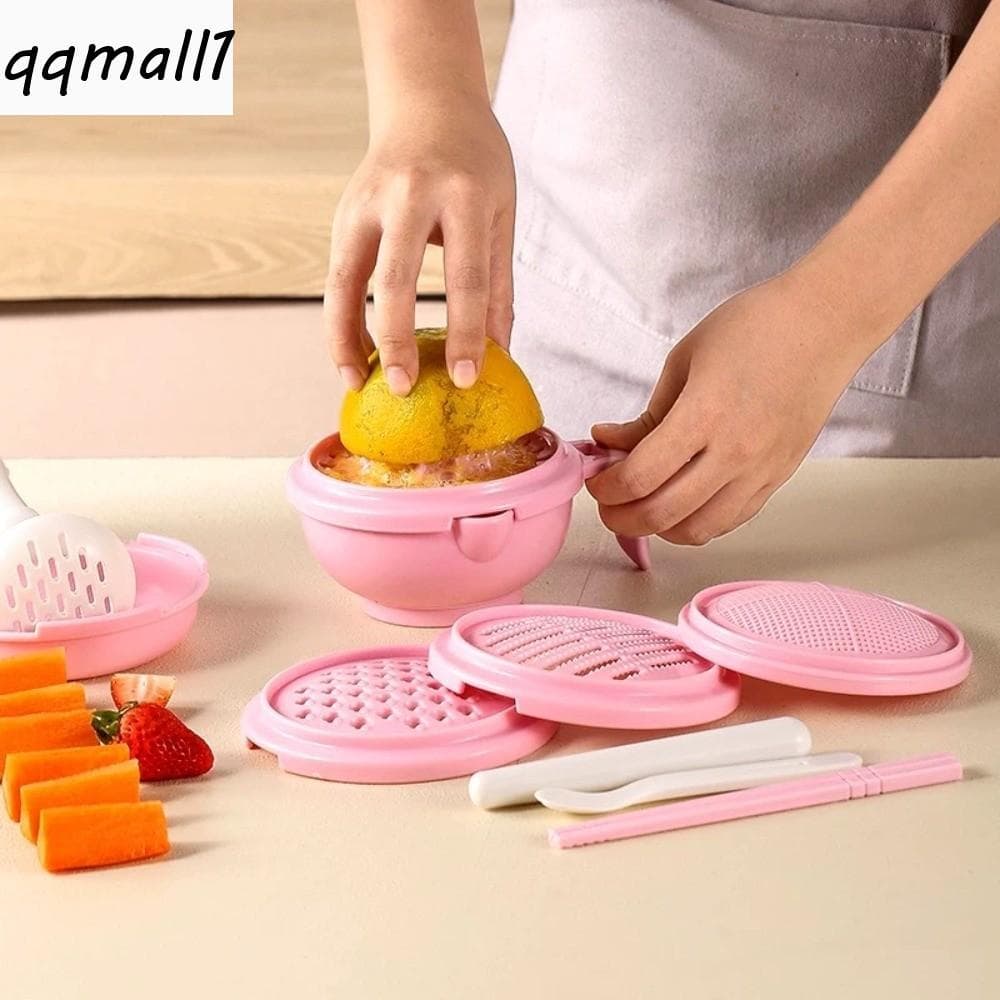QQMALL1 Ralador De Purê De Frutas , Tigela De Moagem De Comida Para Bebê Artesanal Fácil De Usar , Moedor Manual De Oper