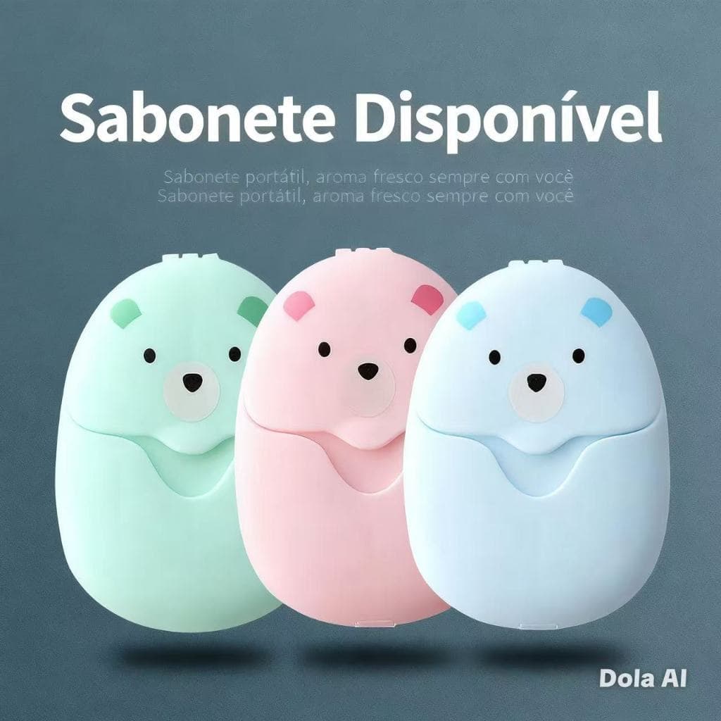 1 Case de 50 Pcs de papel sabão descartável portátil bonito em caixa de papel sabonete Mini fatia