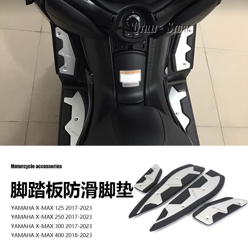Yamaha X-MAX 125 250 300 400 Acessórios para motocicleta Pedal modificado Tapete decorativo antiderrapante para pés