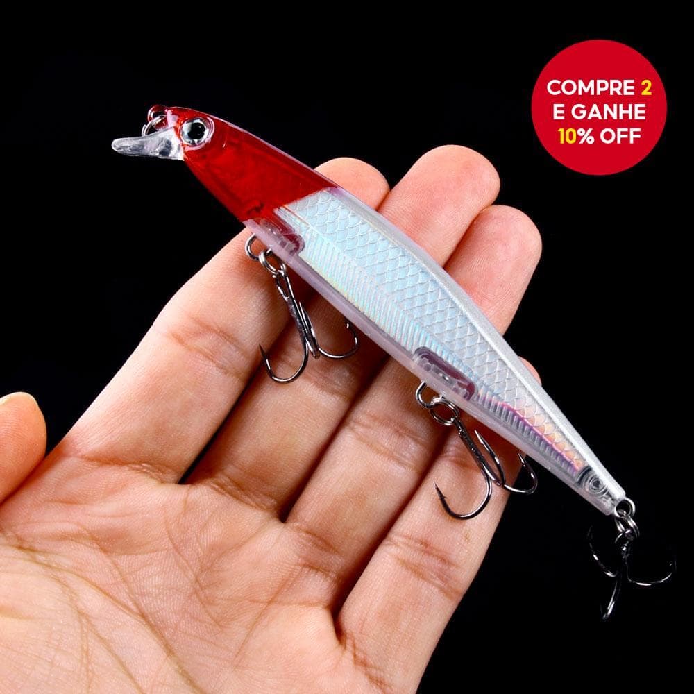 HENGJIA 1 Peça 11cm/13.2g Isca De Pesca De Peixinho Suspenso Artificial Dura 16 Cores Olhos 3d Afundando Iscas Com Ganch