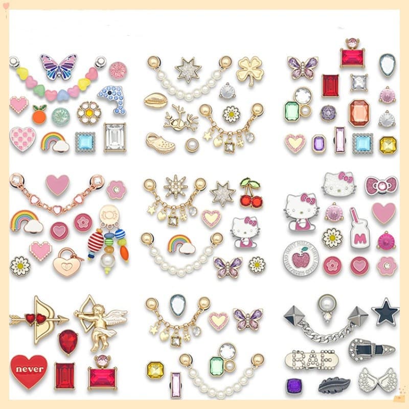 Miss Zoe Jibtz Encantos Série De Metal Sacos Acessórios Bonito Dos Desenhos Animados Buraco