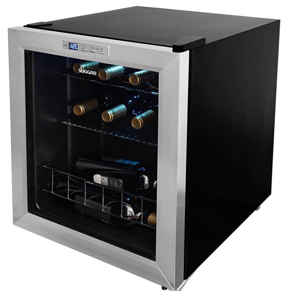 Adega Suggar AD15 Lyon 13 Garrafas Preta Inox AD1511IX 110V