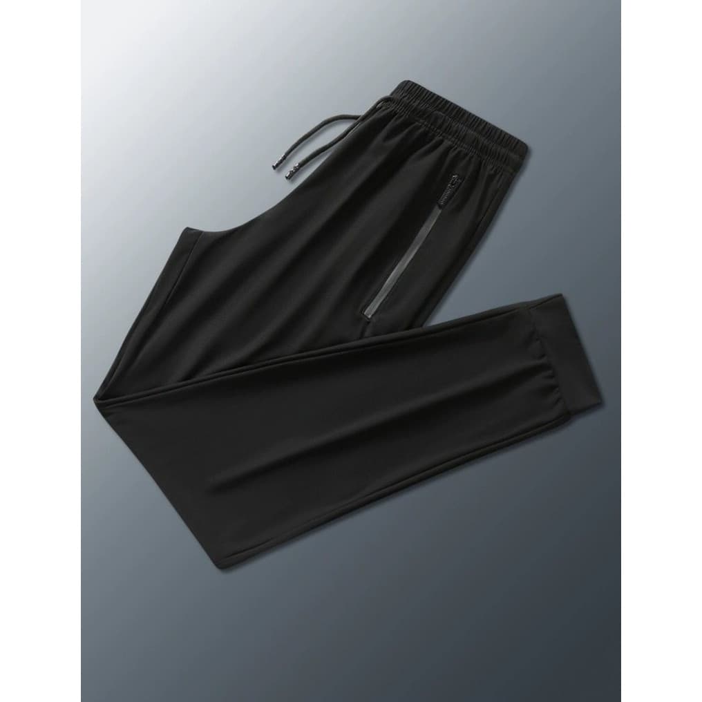 Calça Jogger Preta Masculina Dry Fit Com Fitas Esportiva