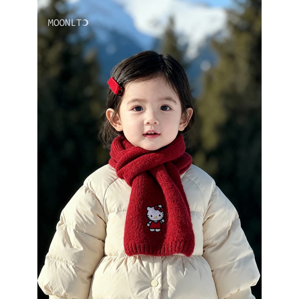 Crianças chapéu cachecol inverno dos desenhos animados gatinho bordado quente à prova de vento estilo coreano ao ar livr